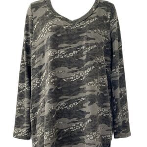 Sew In Love Camo Leopard Top S Fits M L